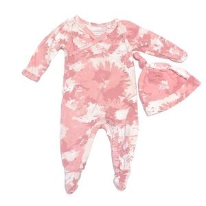 Burt's Bees 0-3m Footie And Hat